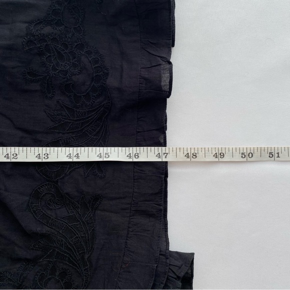 NWT Cleobella Black Elaina Organic Cotton Tiered Eyelet Midi Dress Size Medium - Picture 13 of 13